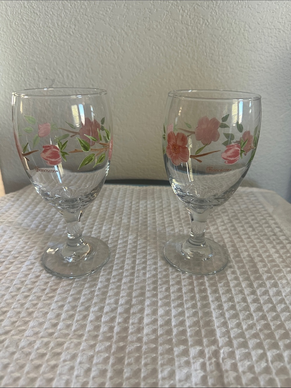 Desert Rose Franciscan Goblets - Set of 2